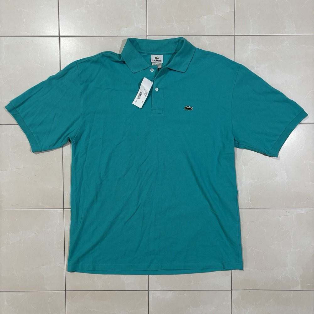 Lacoste Polo Shirt Men's Size 7 XL Pique France New With Tags $105 Blue Golf